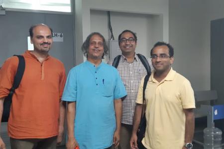 Prof. Sundar Sarukkai (middle) with Aalok Khandekar (left)